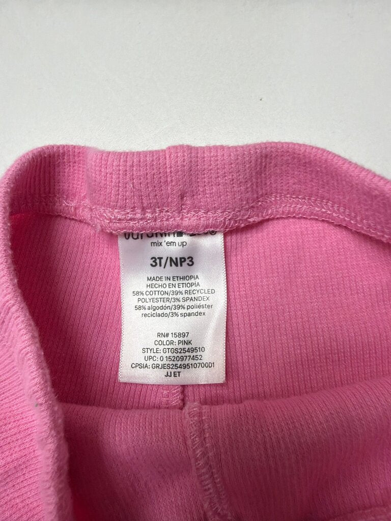Pink Ribbed Shorts