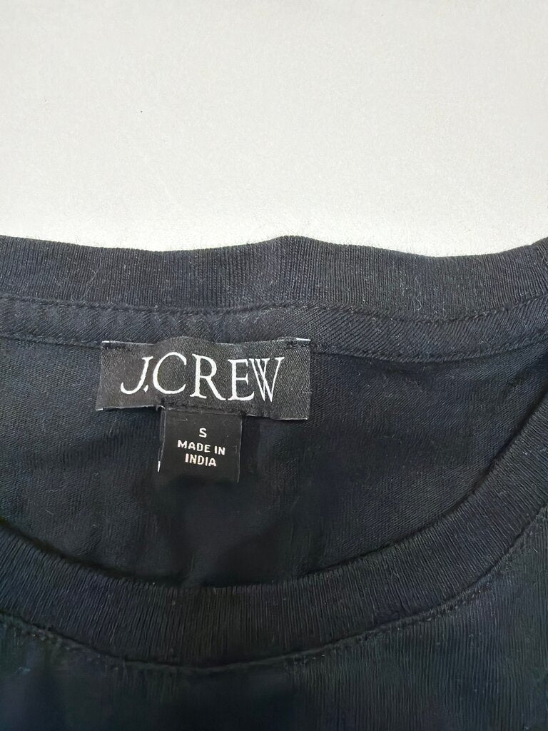 J.Crew Black Floral Embellished T-Shirt