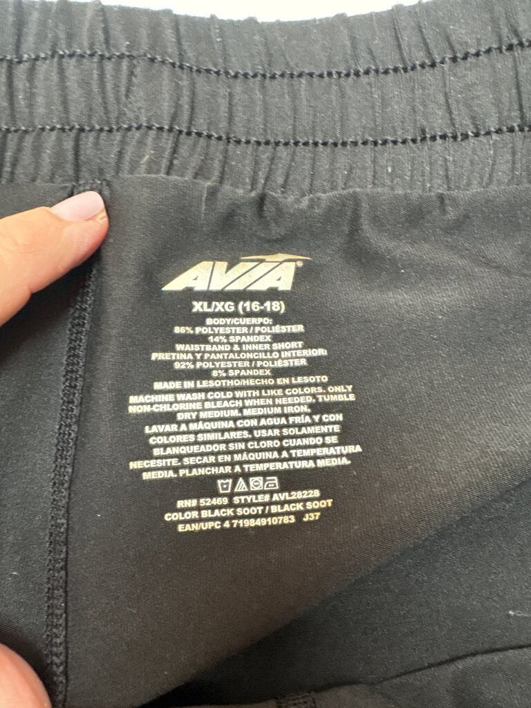 AVIA Black Soot Athletic Shorts