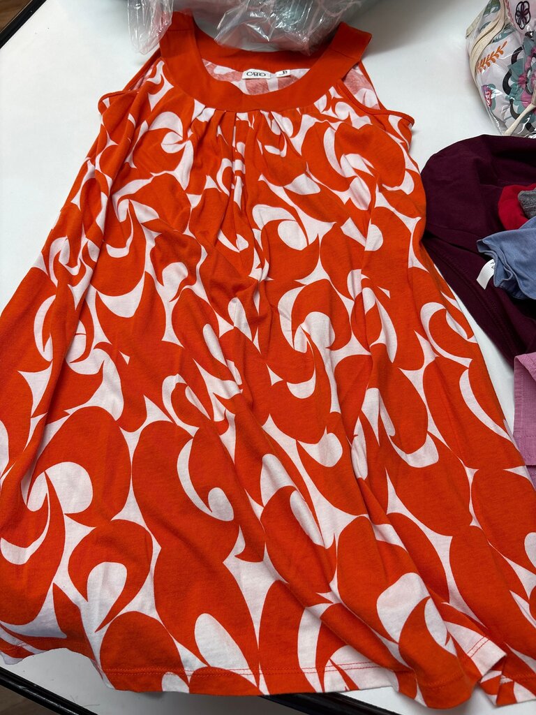 Cato Women's Orange Printed Dress