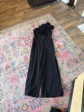Black Jumpsuit with Floral Detail