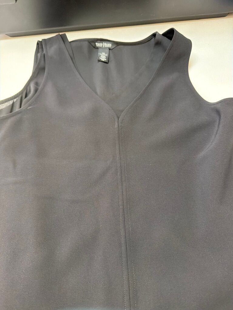 White House Black Market Black V-Neck Top