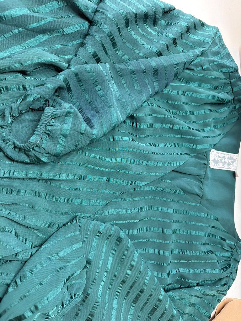 Teal Striped Blouse