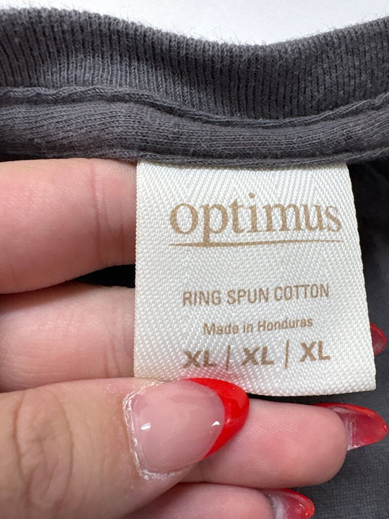 Optimus Gray Ring Spun Cotton T-Shirt