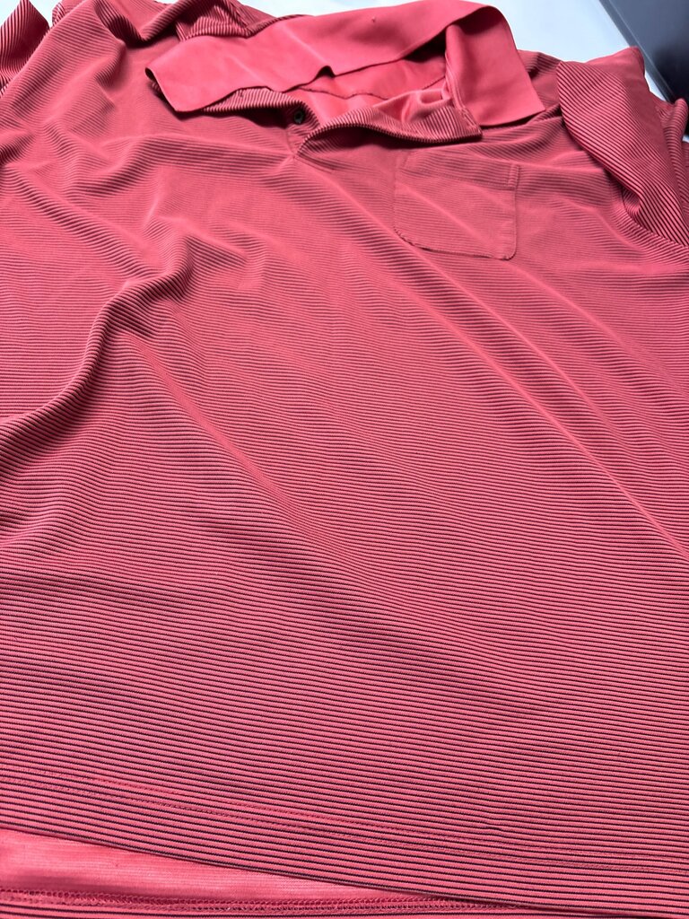 Men's Red Striped Polo Shirt