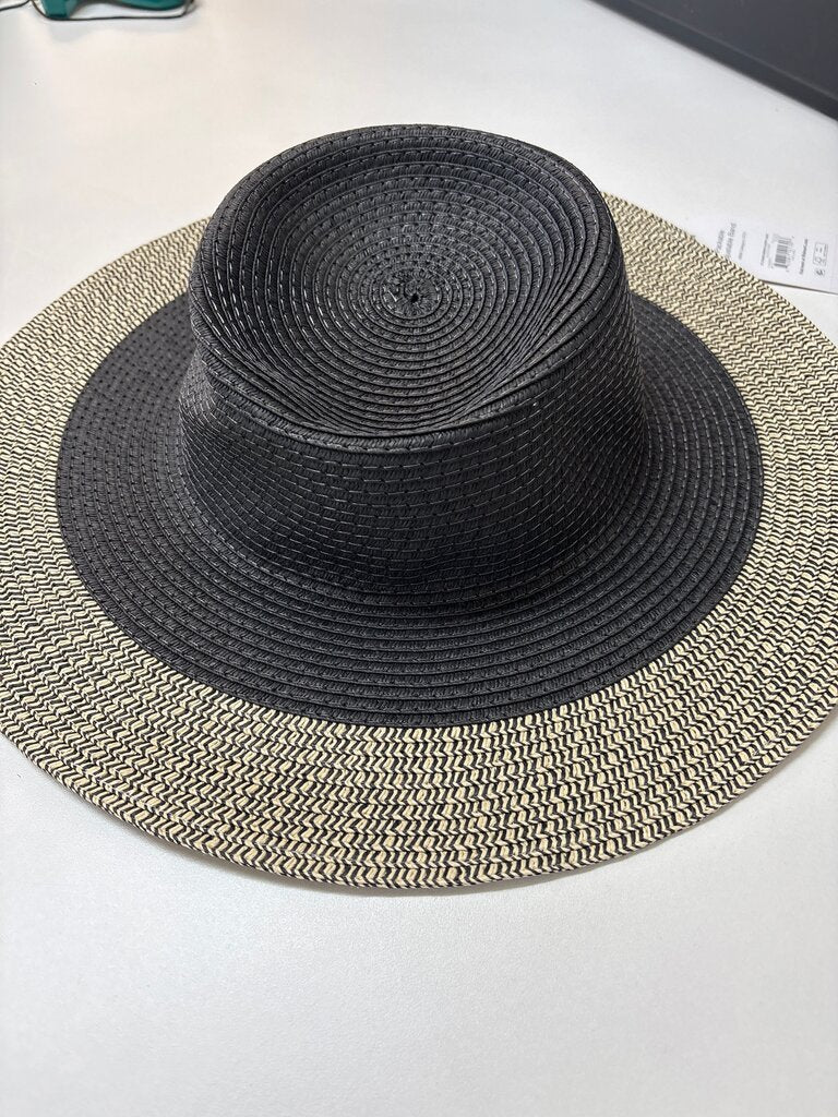 Black and Tan Wide Brim Hat