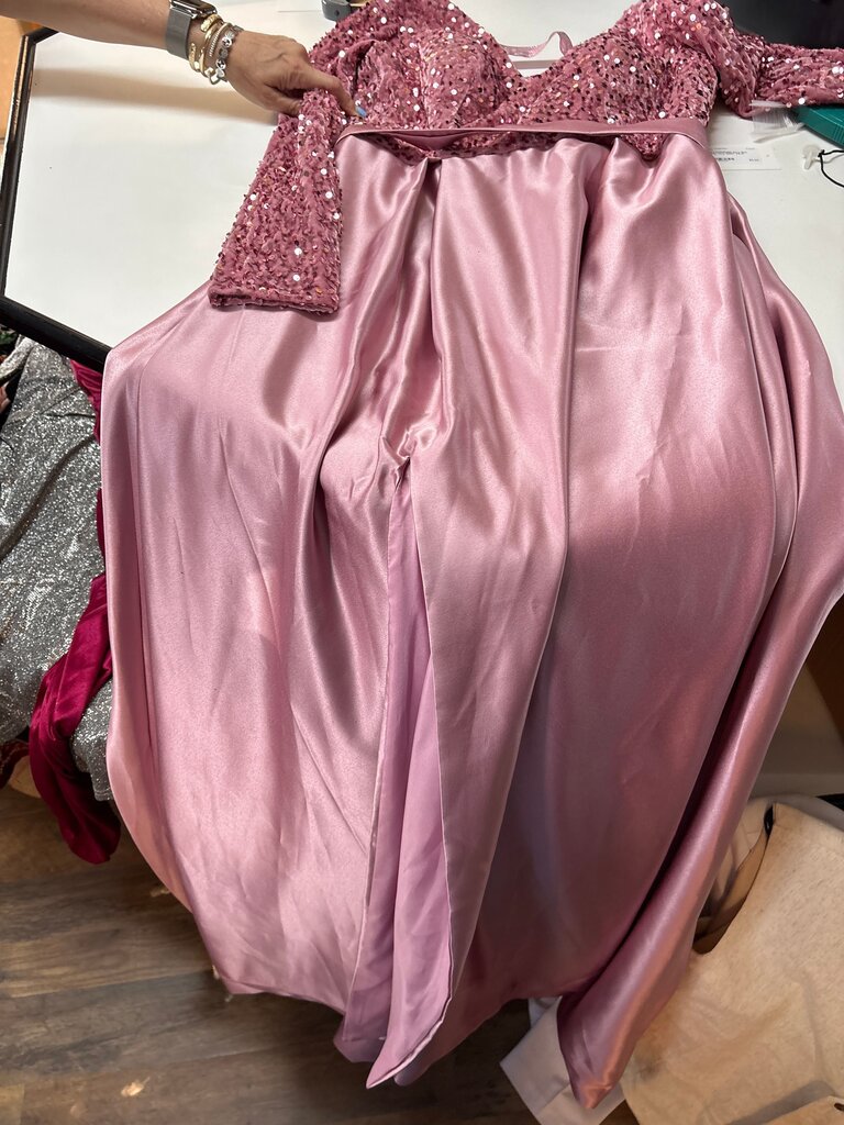 Pink Sequin Gown