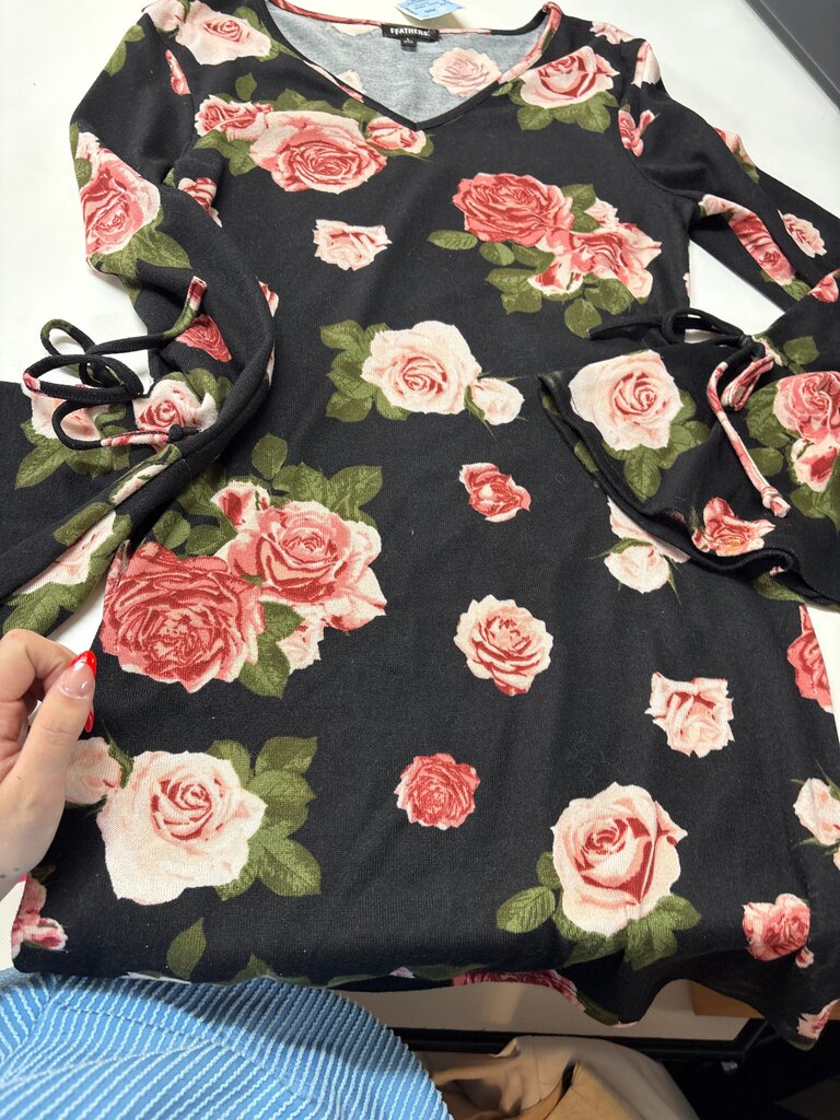 Floral Print Long Sleeve Dress