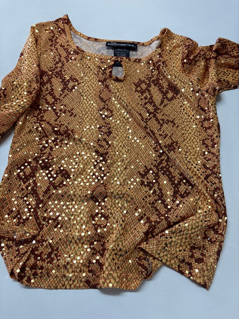 No Boundaries Women's Snakeskin Pattern Top