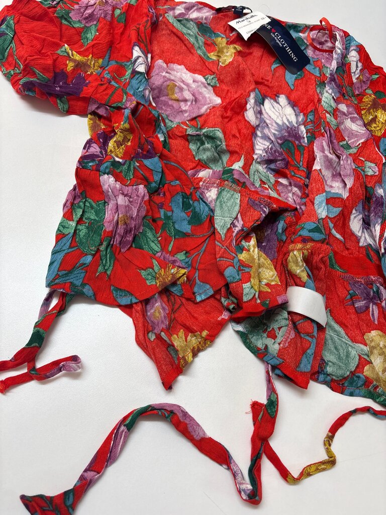 One Love Clothing Floral Print Wrap Top