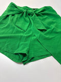 Green Bow Tie Front Shorts