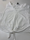 Forever 21 White Tie Front Tank Top