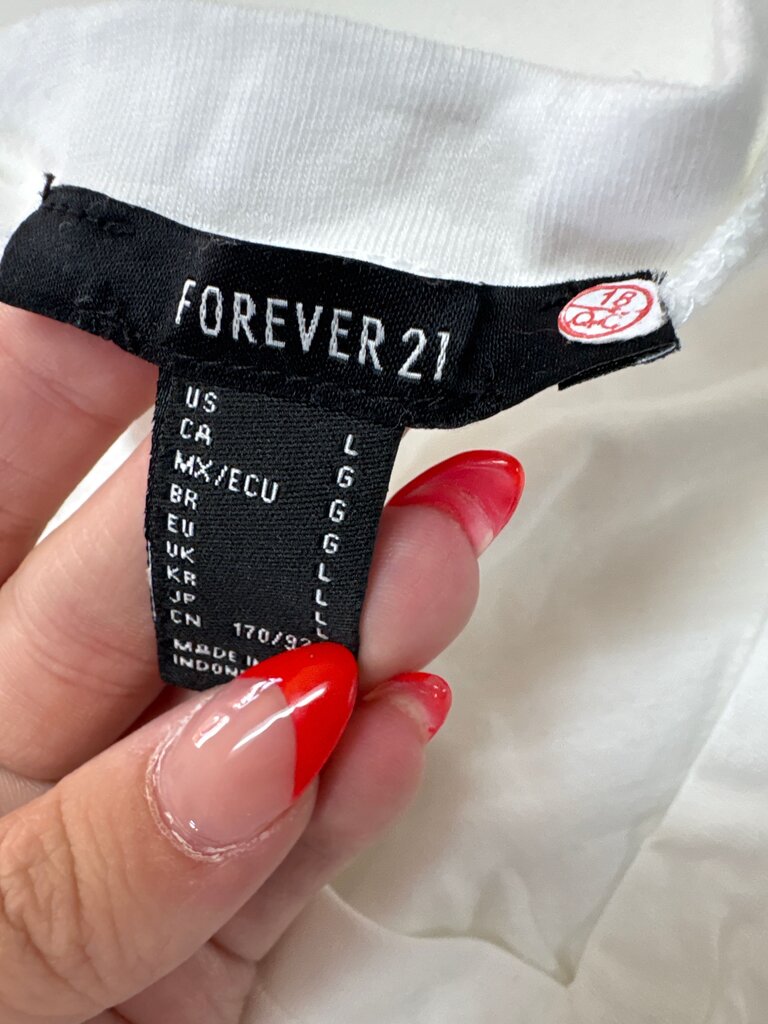 Forever 21 White Tie Front Tank Top