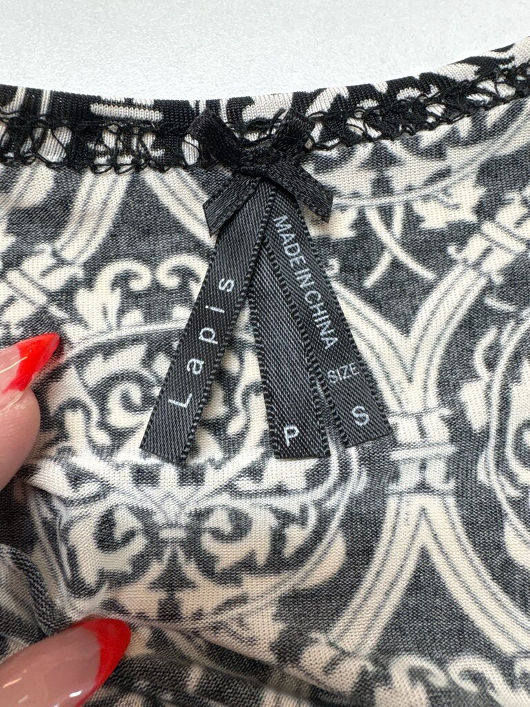 Black and White Patterned Dress