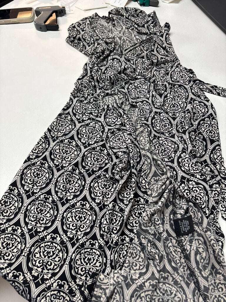 Black and White Patterned Dress