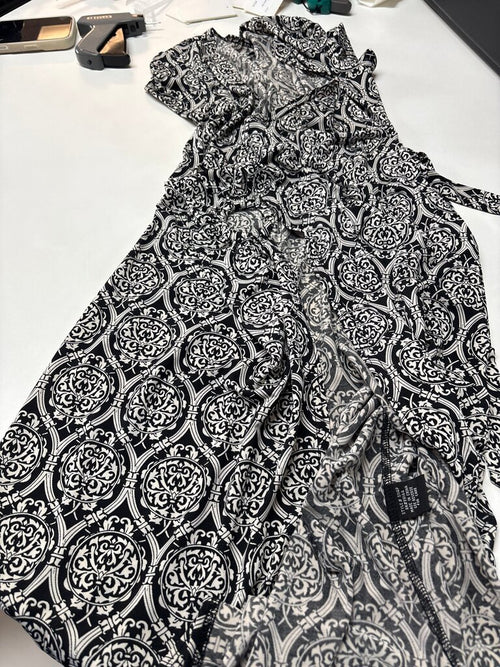 Black and White Patterned Dress