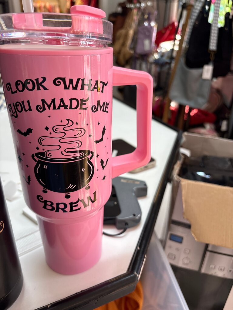 Pink Halloween Mug with Handle