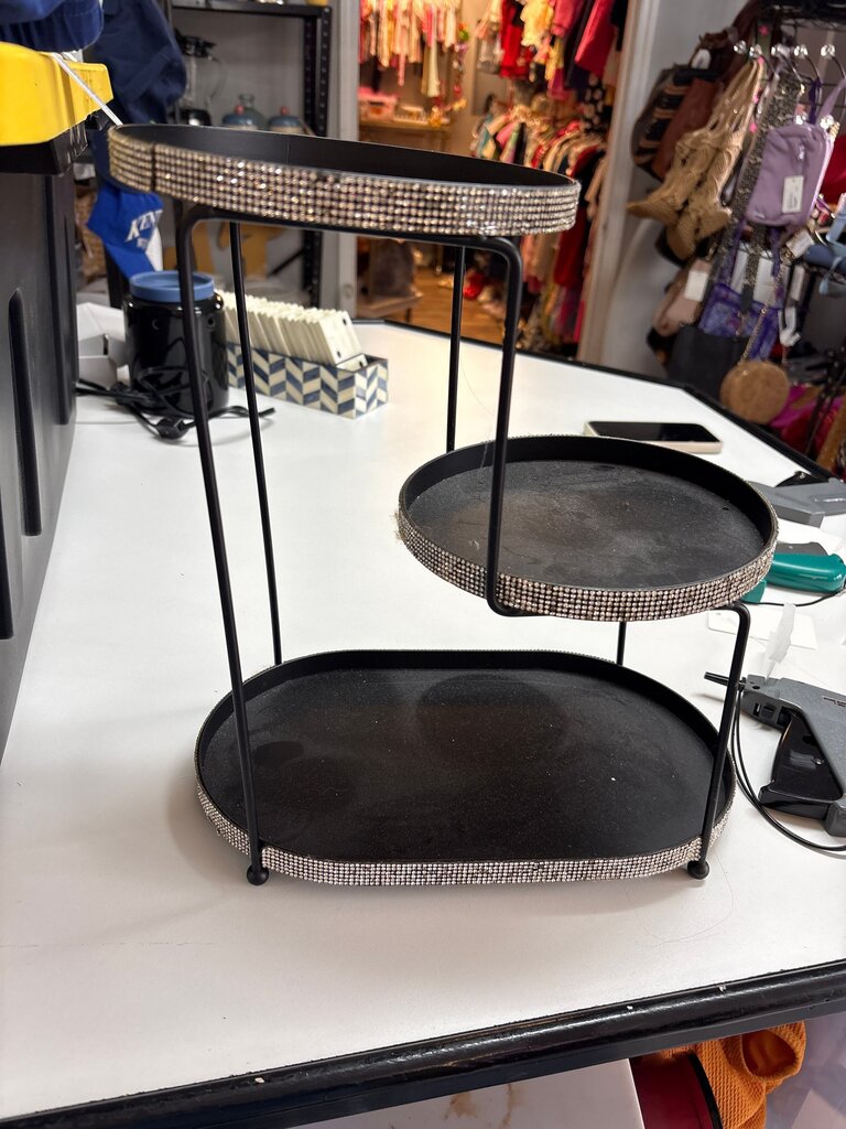 3 Tier Organizer with Rhinestone Shelf