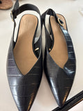Ann Taylor Black Slingback Heels