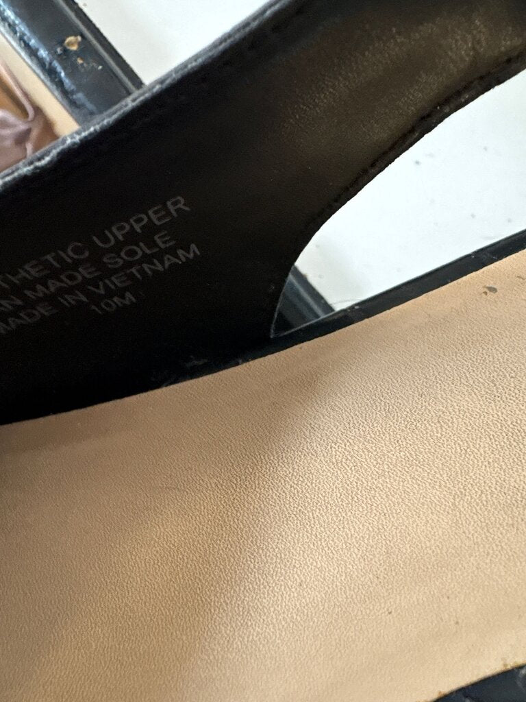 Ann Taylor Black Slingback Heels