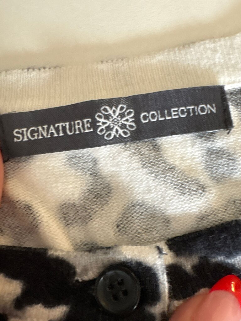 Signature Collection Leopard Print Cardigan
