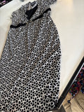 Elementz Petite Dress with Black and White Pattern