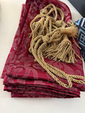 Red curtain with Golden Tassels
