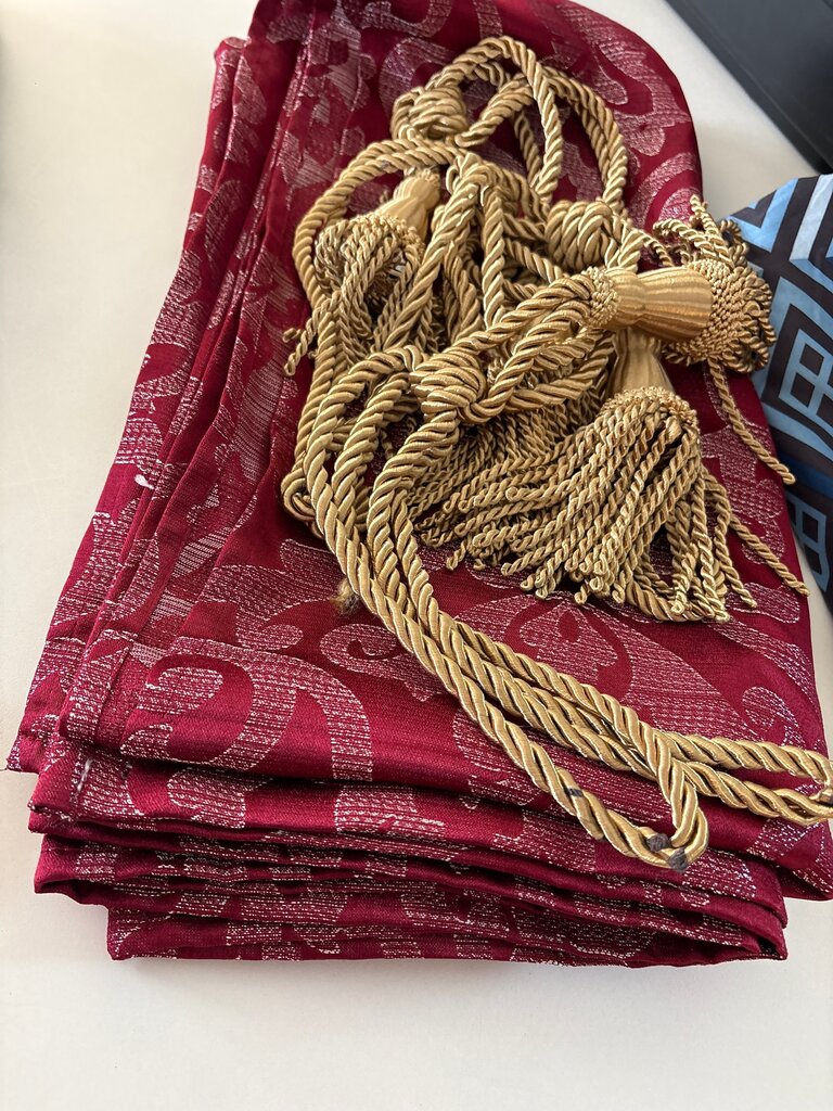 Red curtain with Golden Tassels