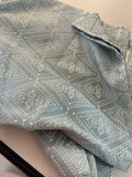 Light Blue Patterned Curtain