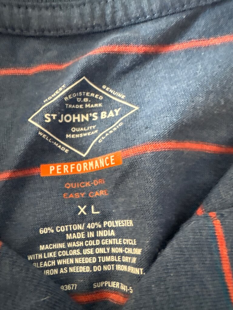 St John's Bay Men's Performance Polo Shirt