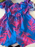 Tropical Print Off-Shoulder Dress