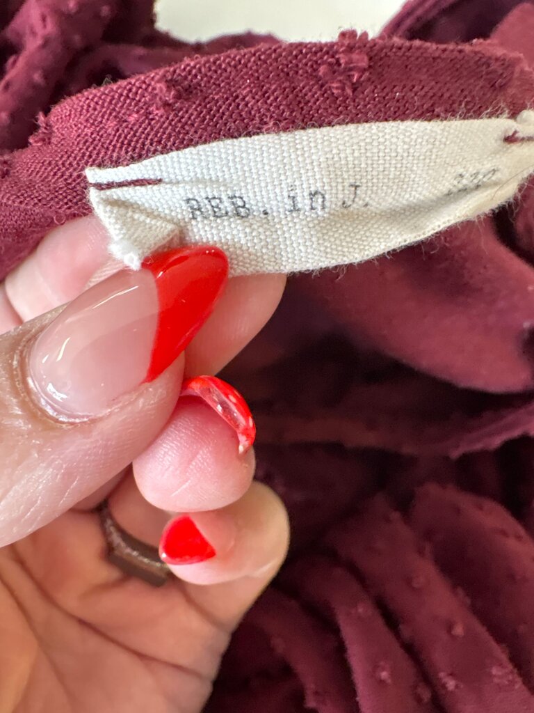 Rebel 10J Burgundy Soft Textured Top