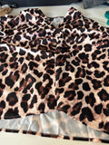 Leopard Print Button-Up Blouse