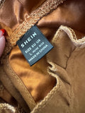 SHEIN Brown Long Sleeve Dress