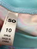 SO Girls Floral Swim Shirt