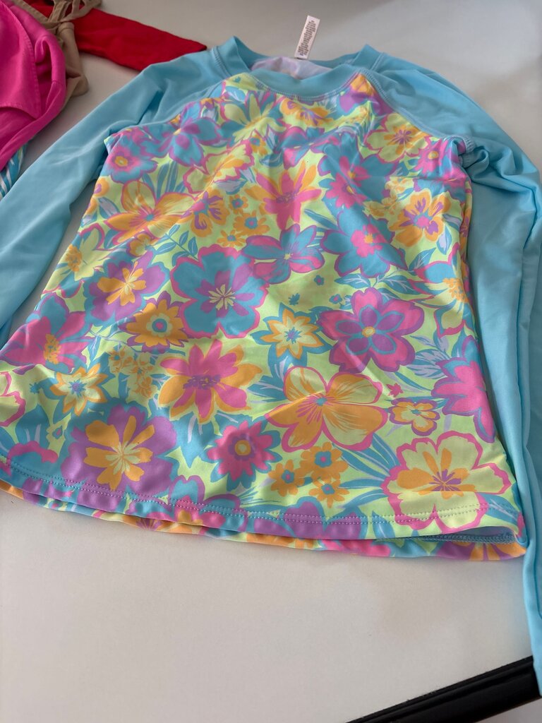 SO Girls Floral Swim Shirt