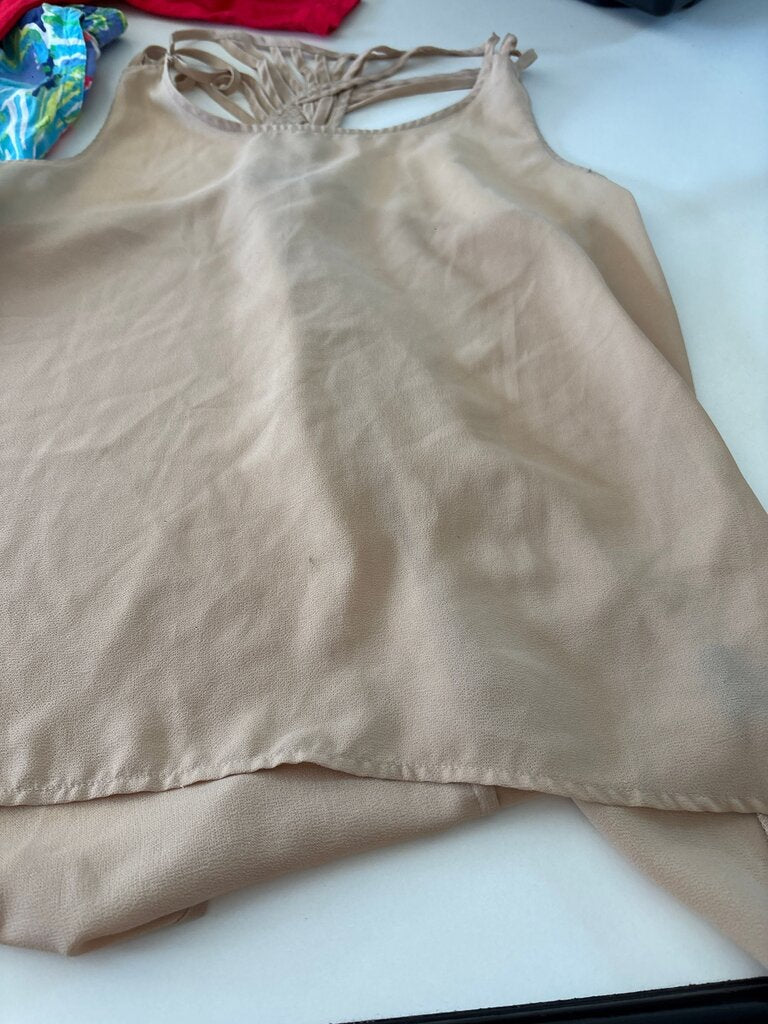 Women's Beige Strappy Top