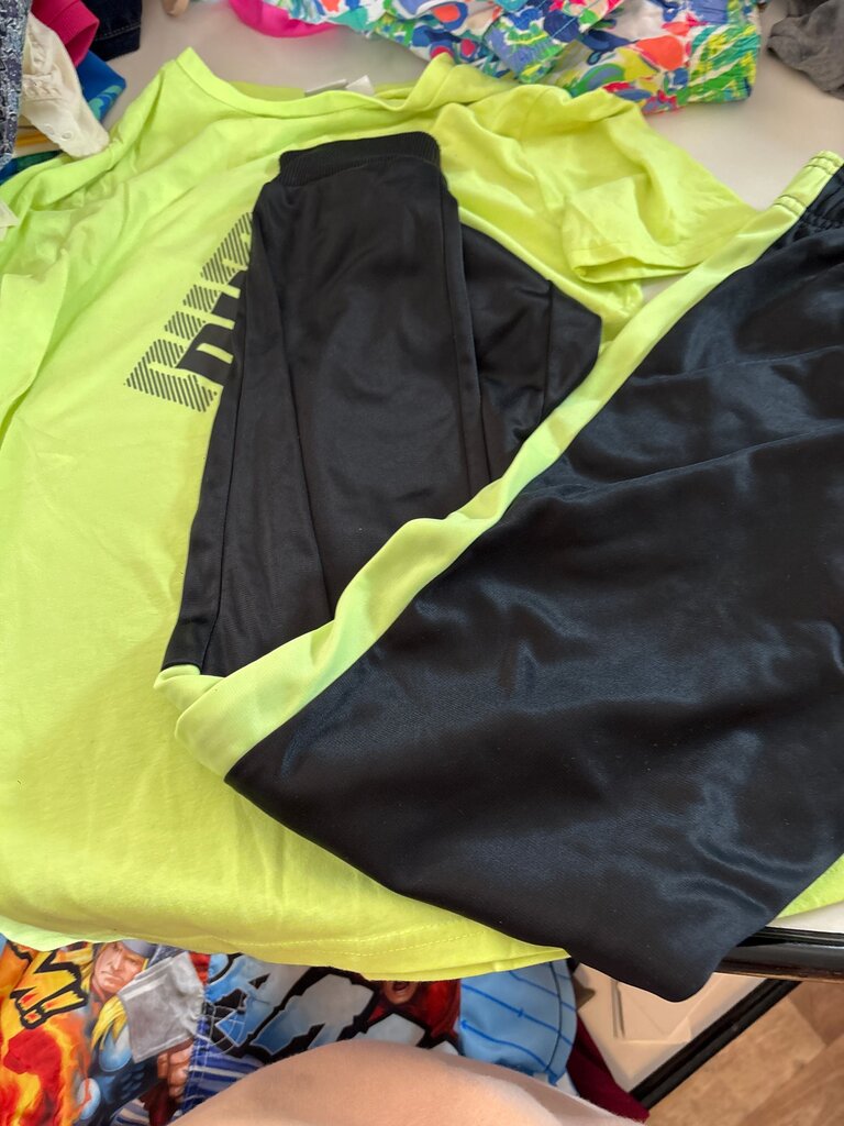 Puma Youth Athletic Set in Bright Green and Black