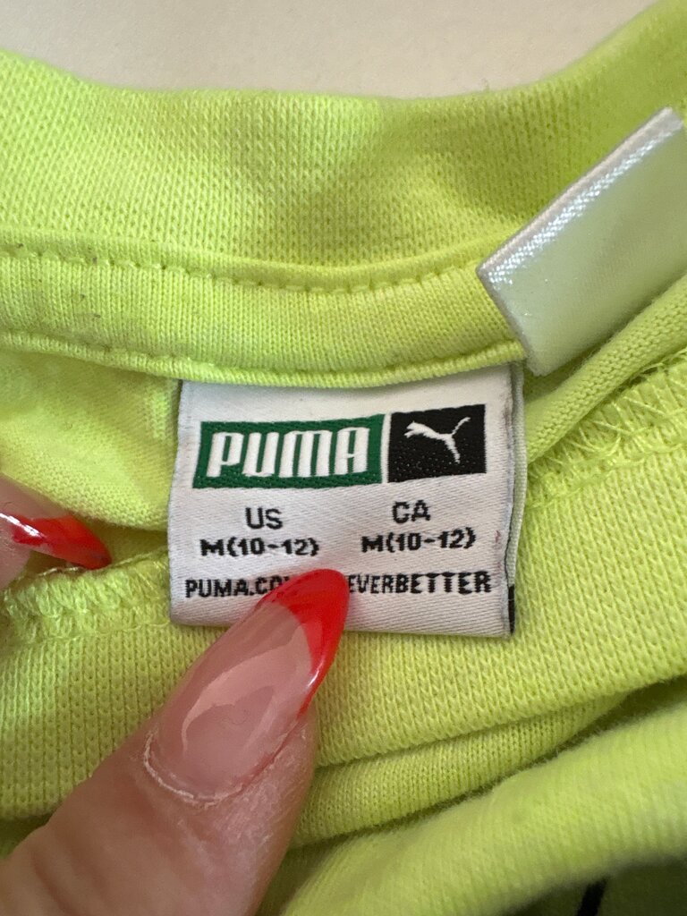 Puma Youth Athletic Set in Bright Green and Black