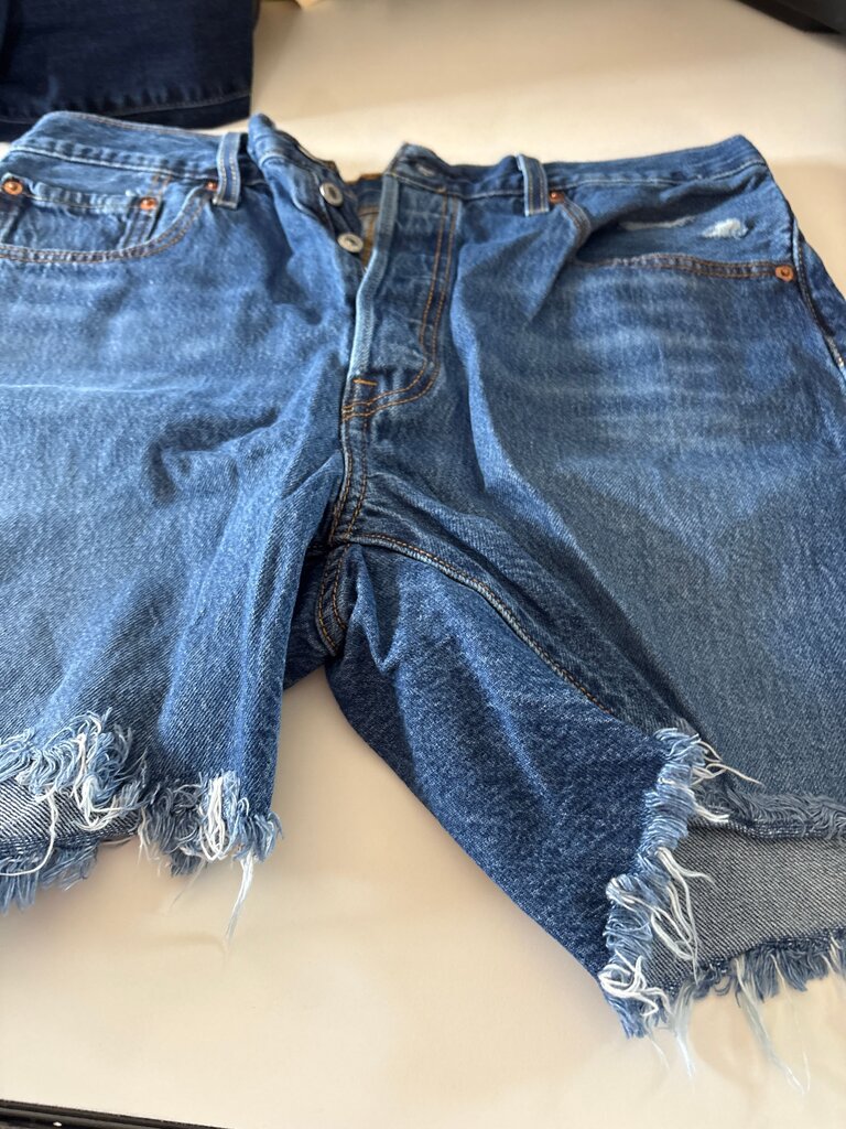 Levi's 501 Distressed Denim Shorts