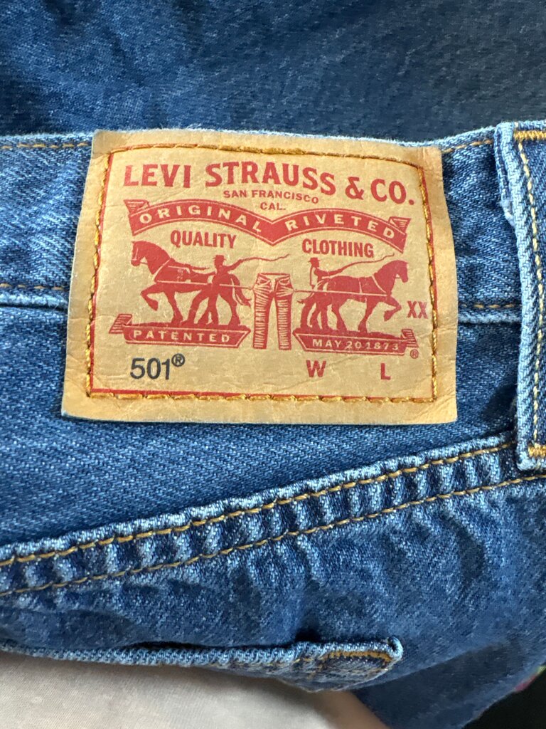 Levi's 501 Distressed Denim Shorts