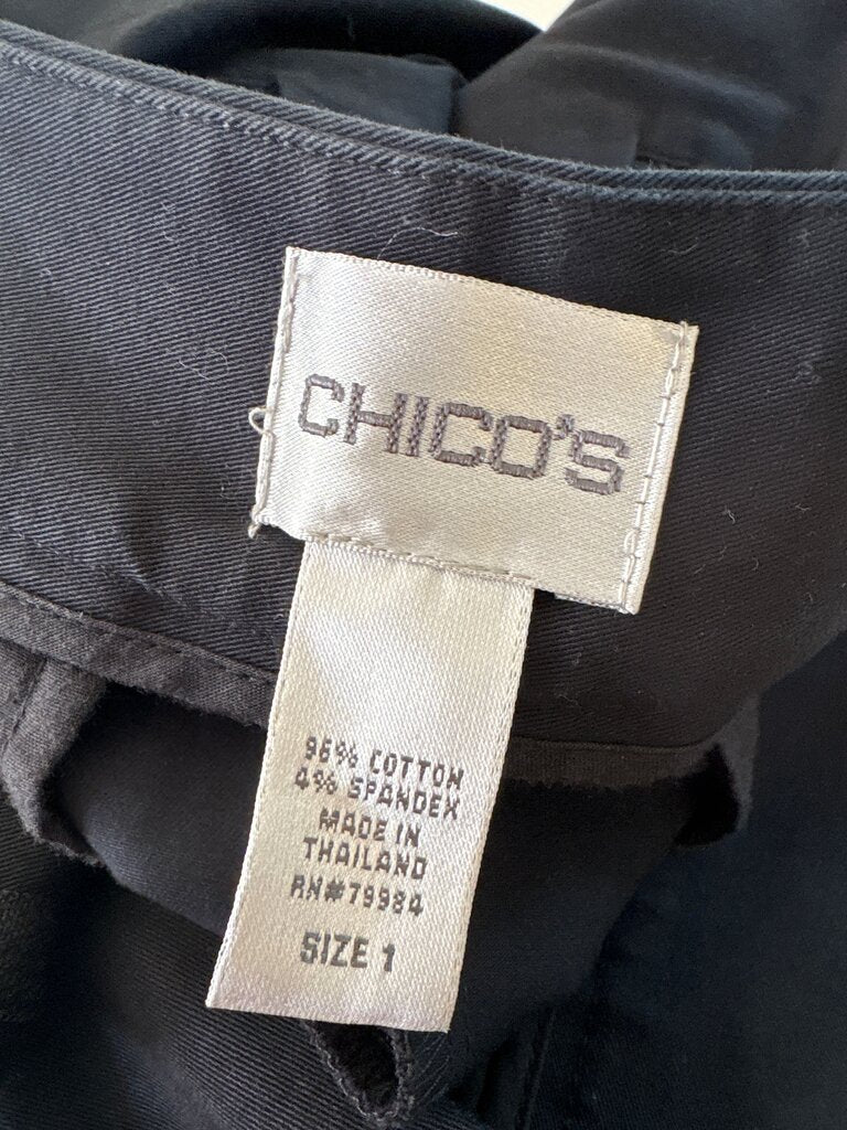Chico's Black Pants Size 1