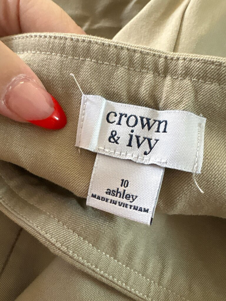 Crown & Ivy Women's Tan Pants