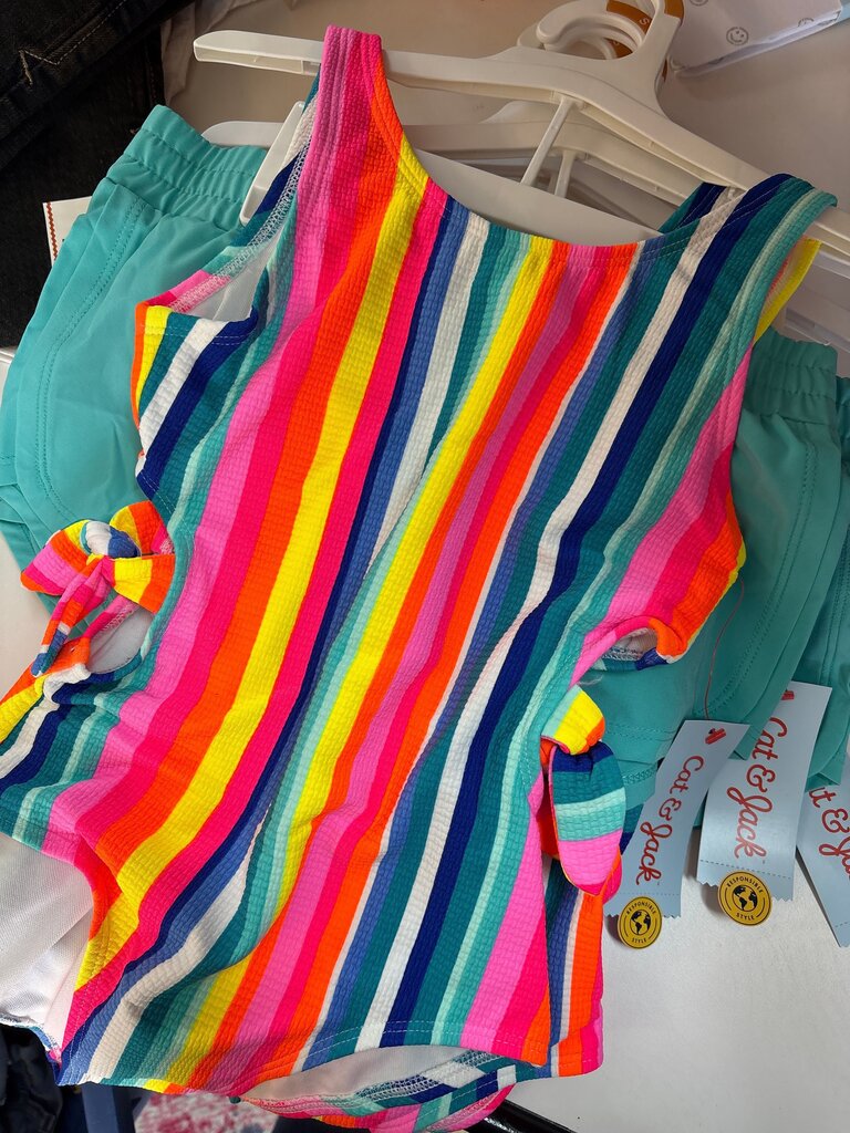 Cat & Jack Multicolor Striped Swimsuit