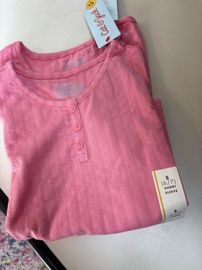 Cat & Jack Pink Short Sleeve Shirt