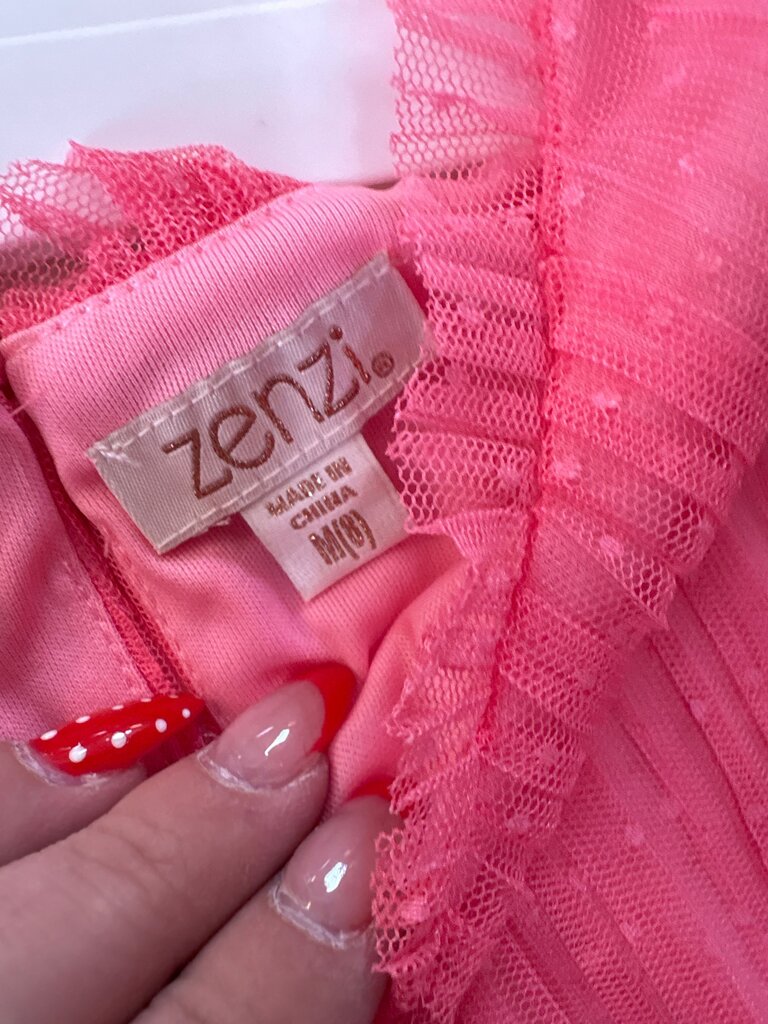Girls Pink Ruffled Dress by Zenzi