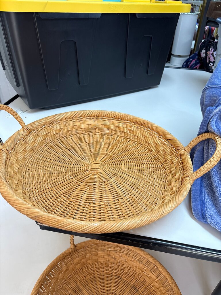 Woven Willow Basket with Handles
