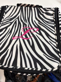 Zebra Print Cosmetic Bag with Monogram