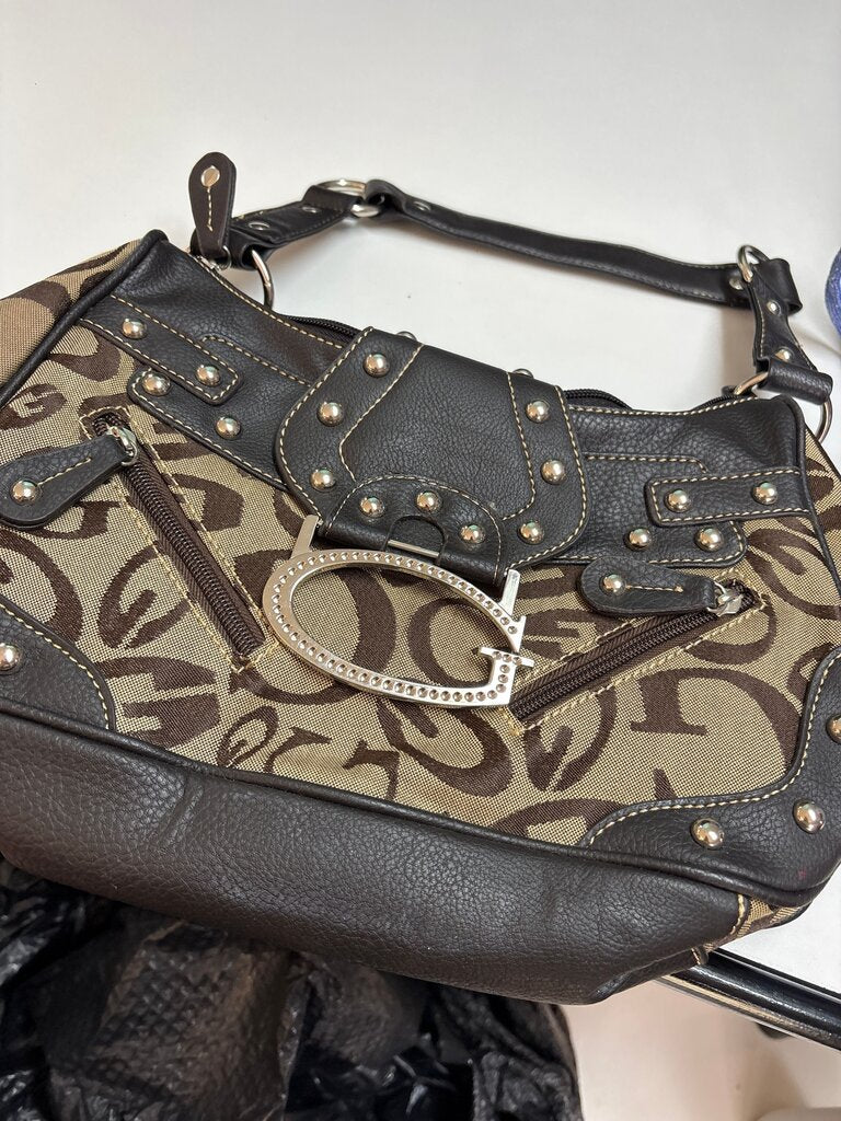 Cognac and Brown Designer Handbag