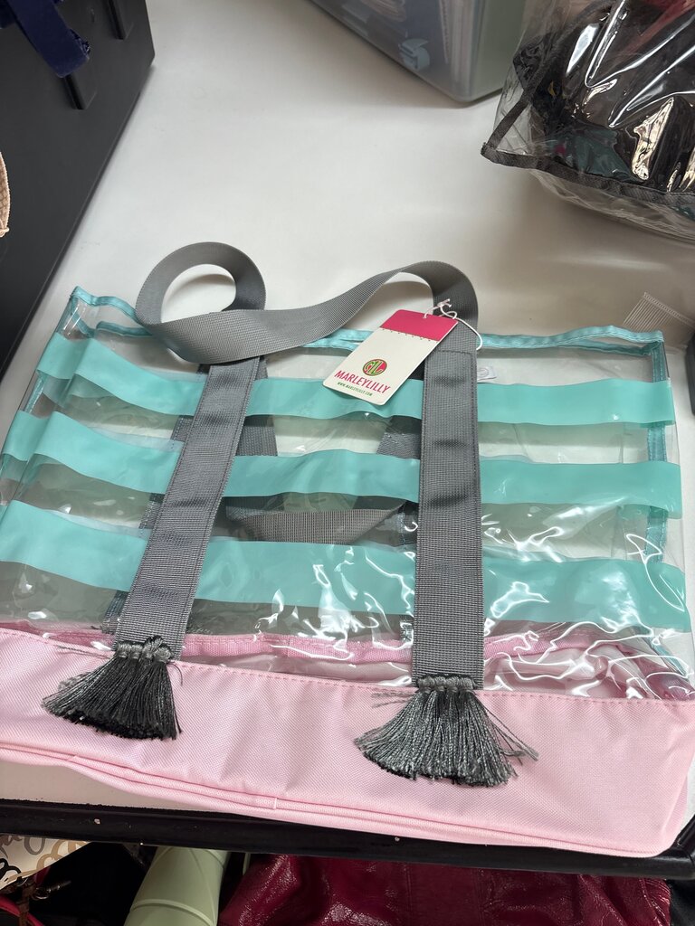Marley Lilly Striped Clear Tote Bag